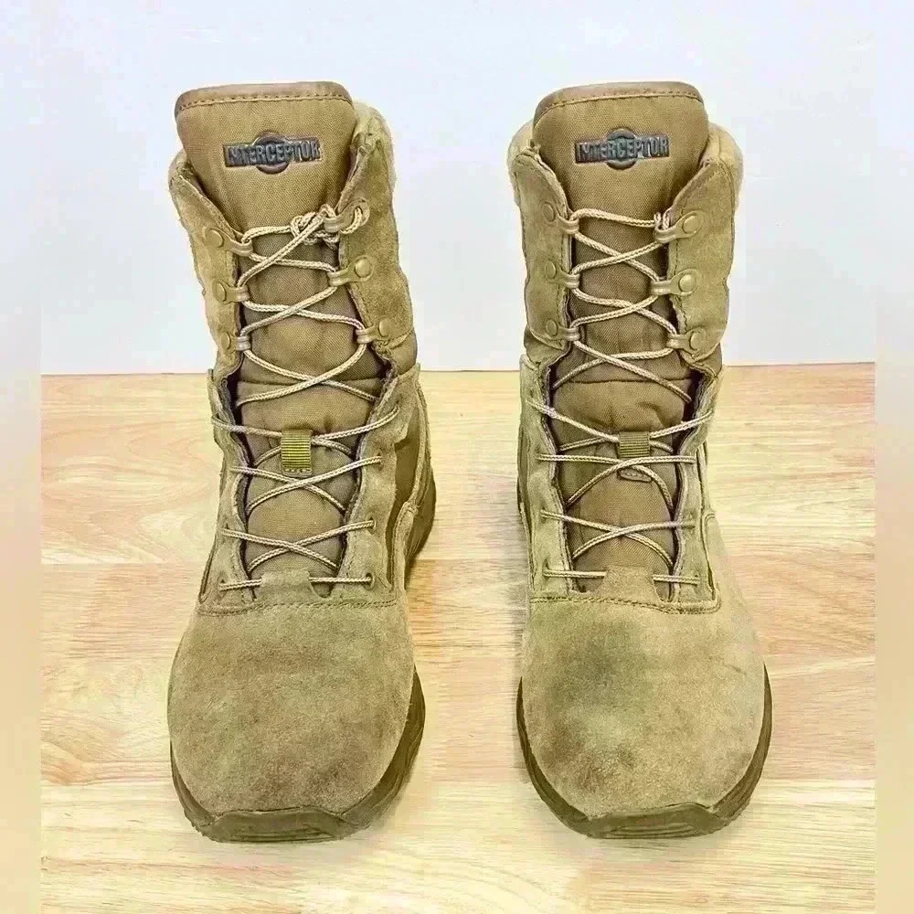 Interceptor Frontier Tactical Boots Coyote Tan Men’s Size 8.5